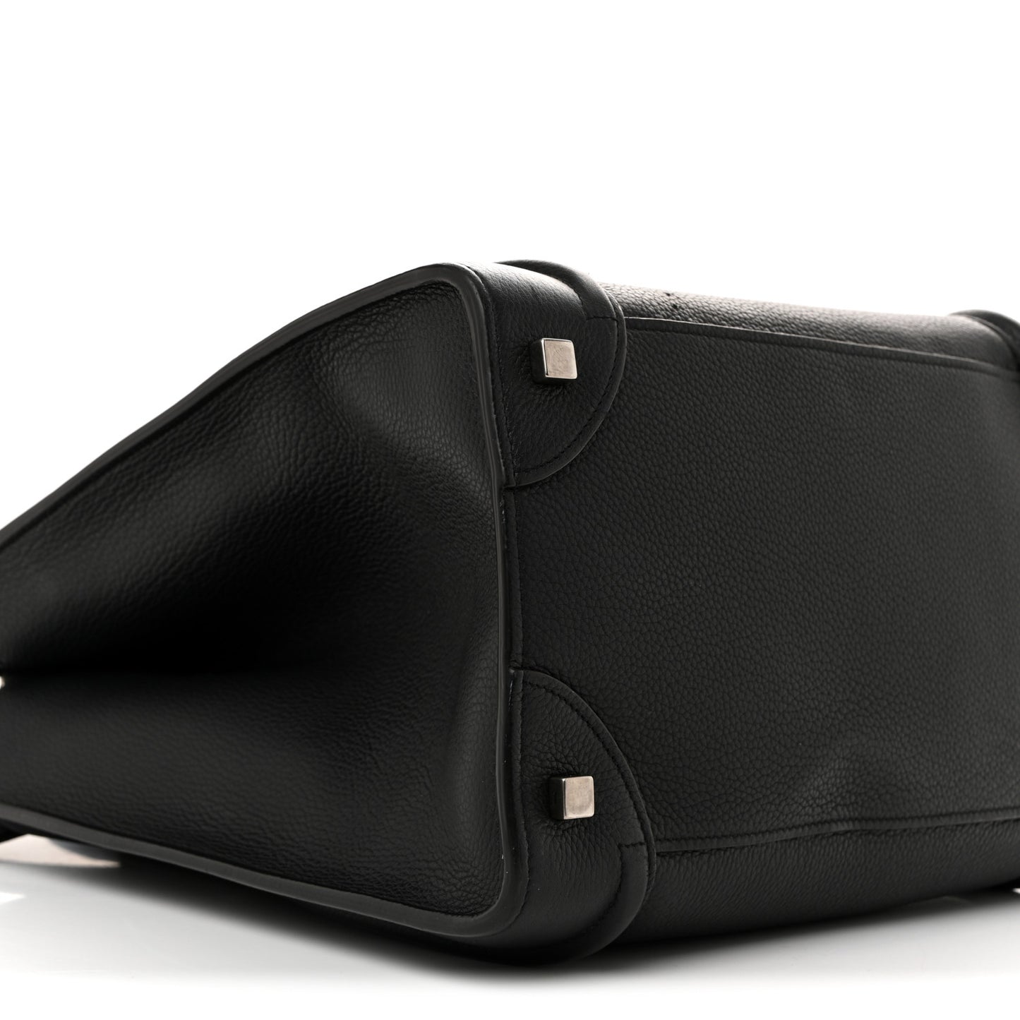 Drummed Calfskin Mini Luggage Black
