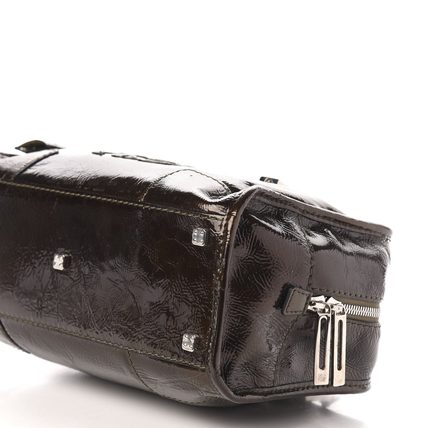 Patent Calfskin Amazona Brown
