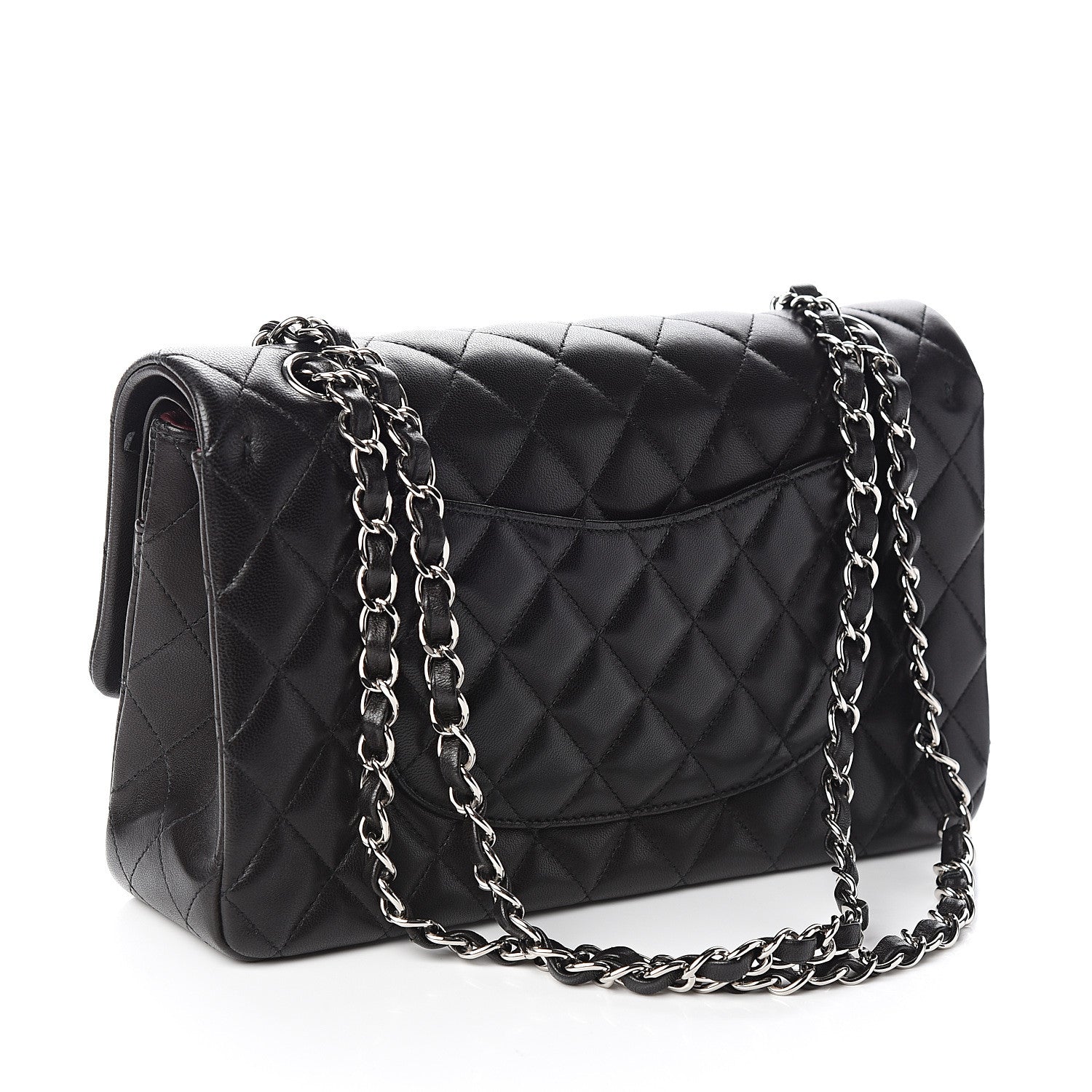 Chanel Lambskin Quilted Medium Double Flap Black 2 of 10