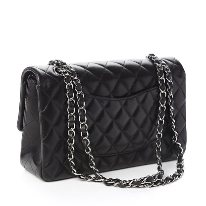 Chanel Lambskin Quilted Medium Double Flap Black 2 of 10