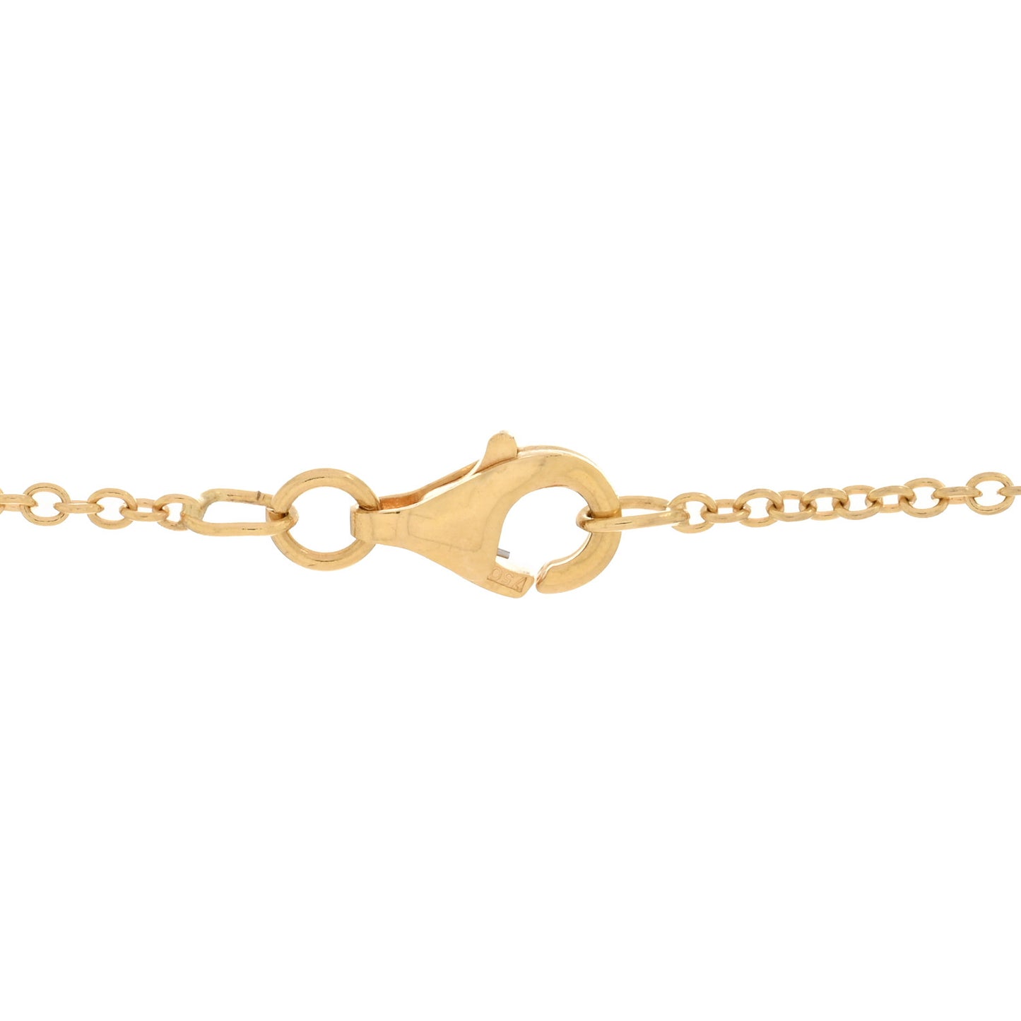 18K Yellow Gold Diamond Double Rectangular Pendant Necklace