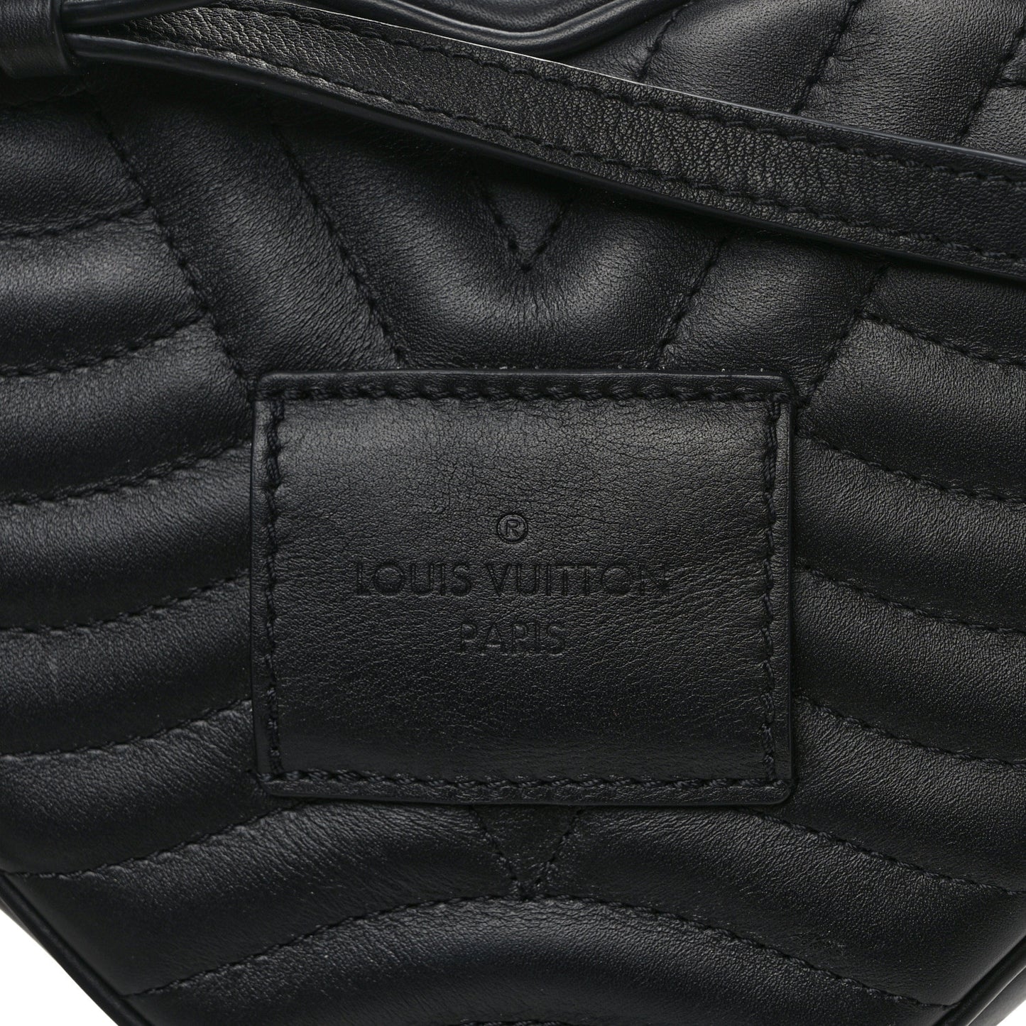 LOUIS VUITTON Calfskin New Wave Heart Bag Black