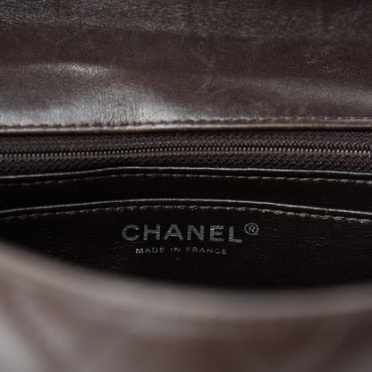 Chanel Washed Lambskin Quilted Jumbo Hybrid Reissue Flap Dark Brown 10 of 12