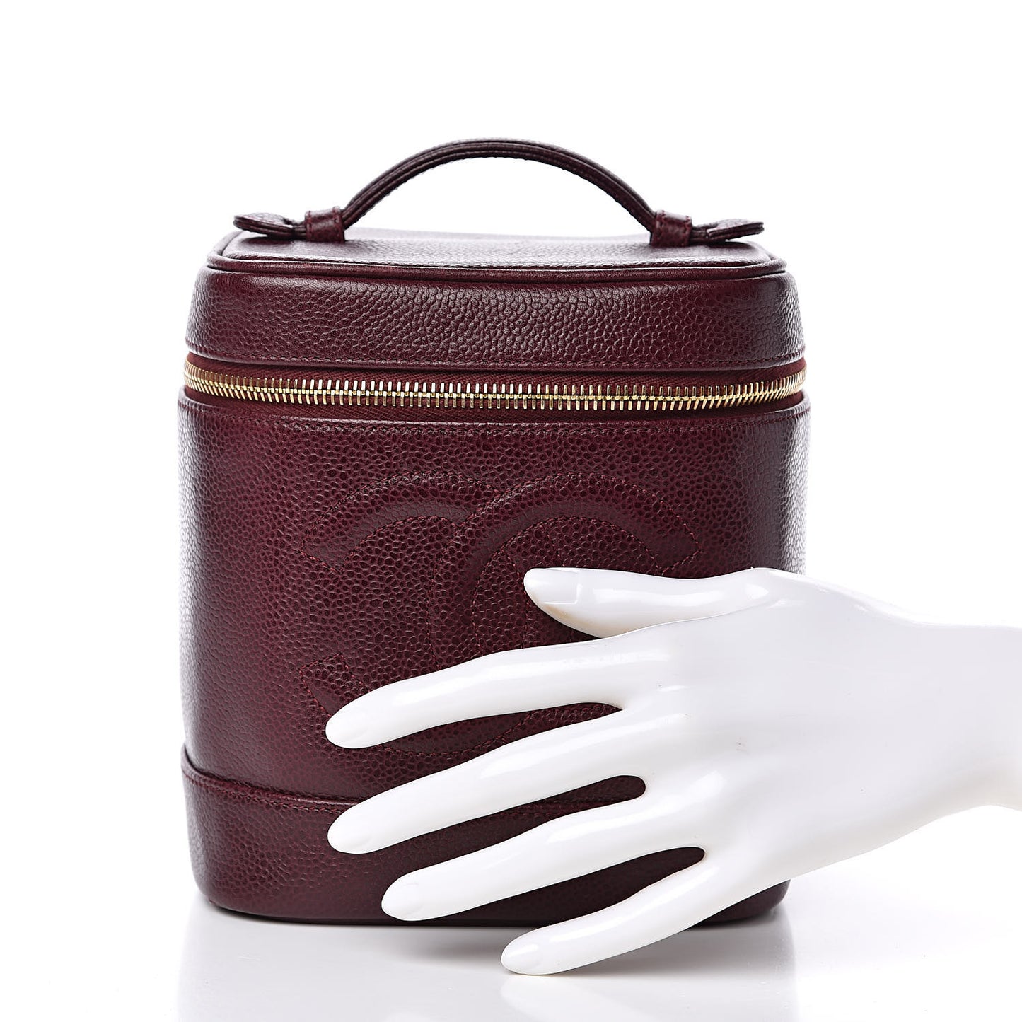 Caviar Vanity Cosmetic Case Burgundy