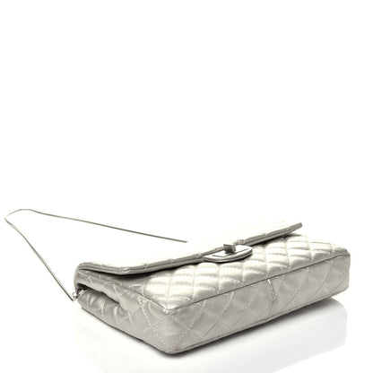 Chanel Metallic Lambskin Quilted Snake Chain 2.55 Reissue Flap Silver 4 of 13