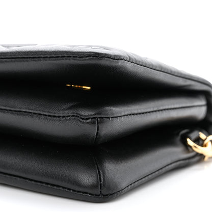 Louis Vuitton Lambskin Embossed Monogram Pochette Coussin Black 9 of 10