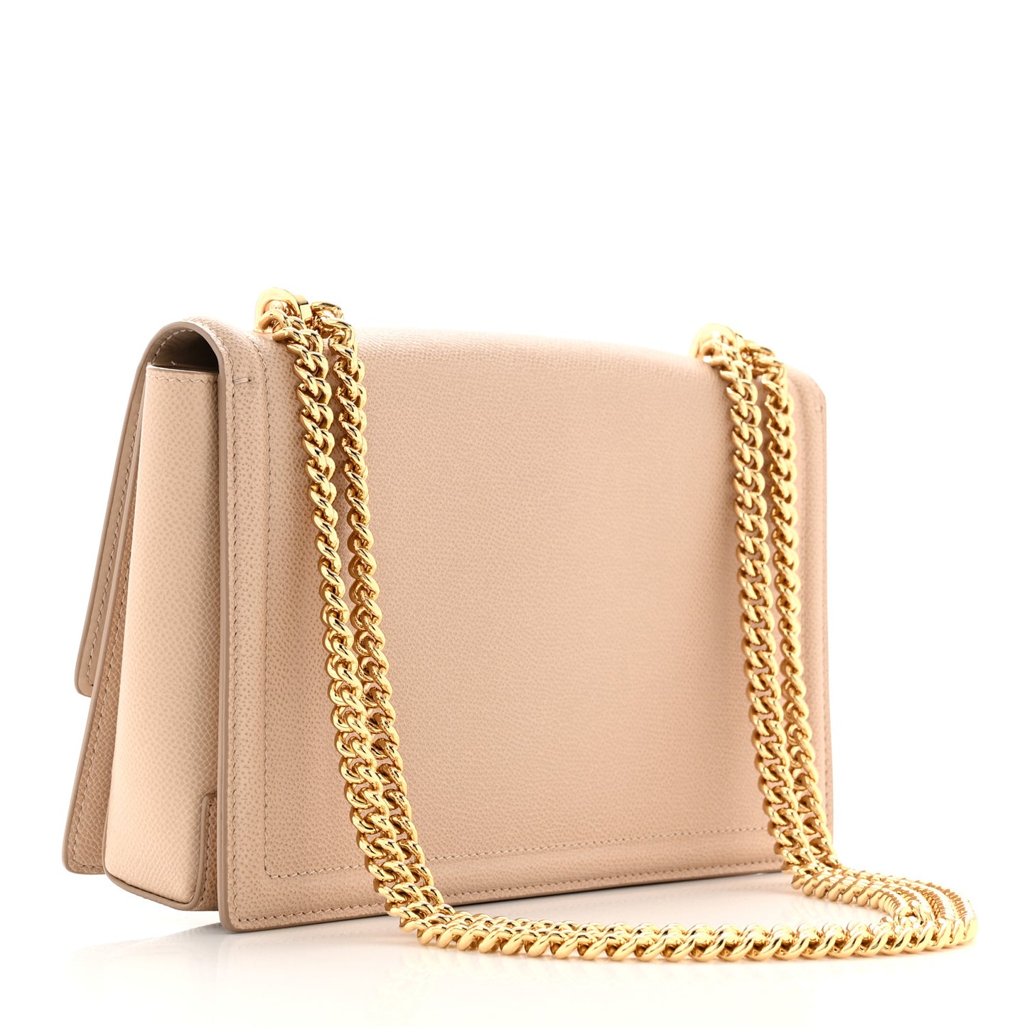 Printed Calfskin Ginny Shoulder Bag Beige