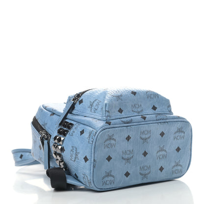 MCM Visetos Side Stud Mini Stark Backpack Blue 3 of 4