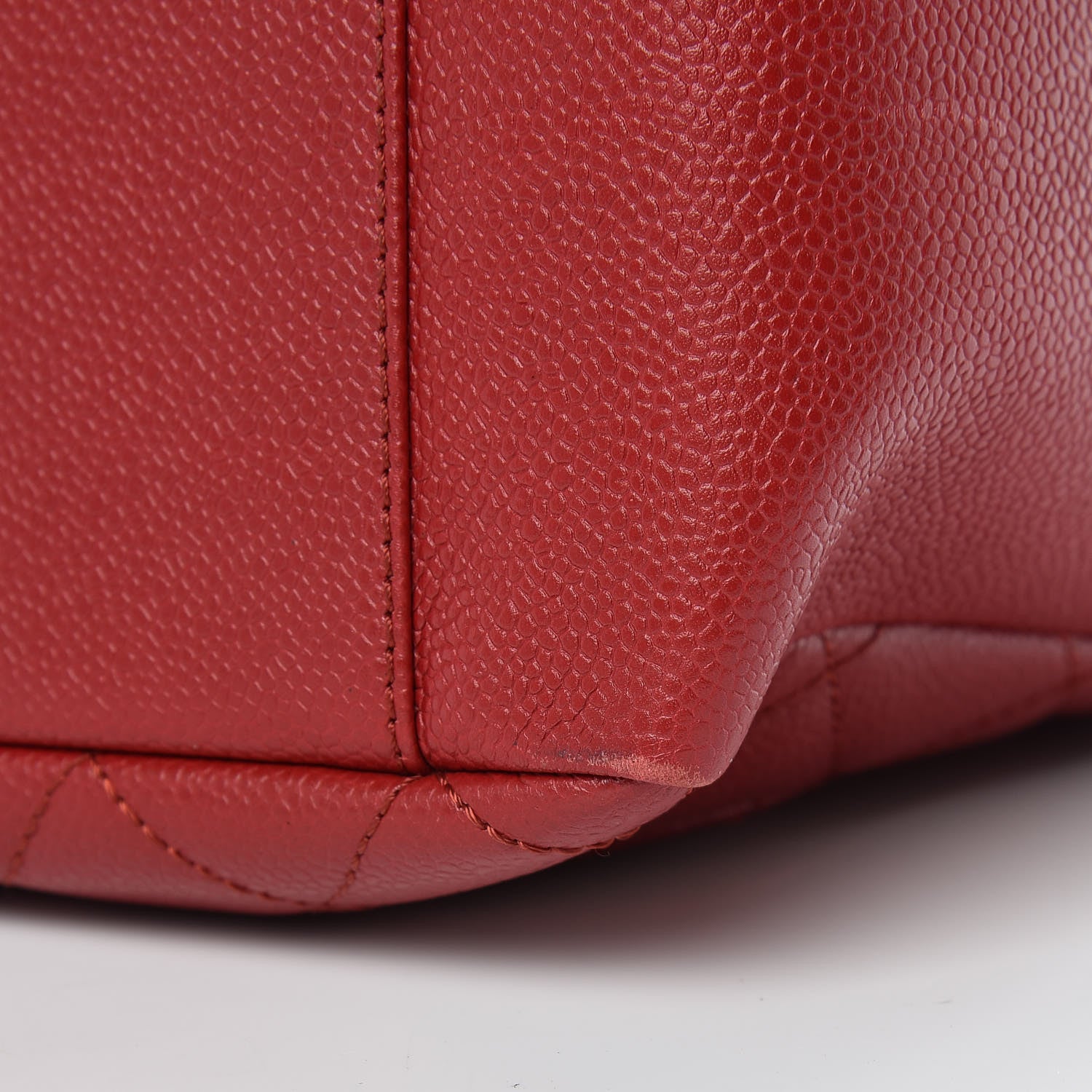 Chanel Caviar Quilted Grand Shopping Tote GST Red 13 of 13