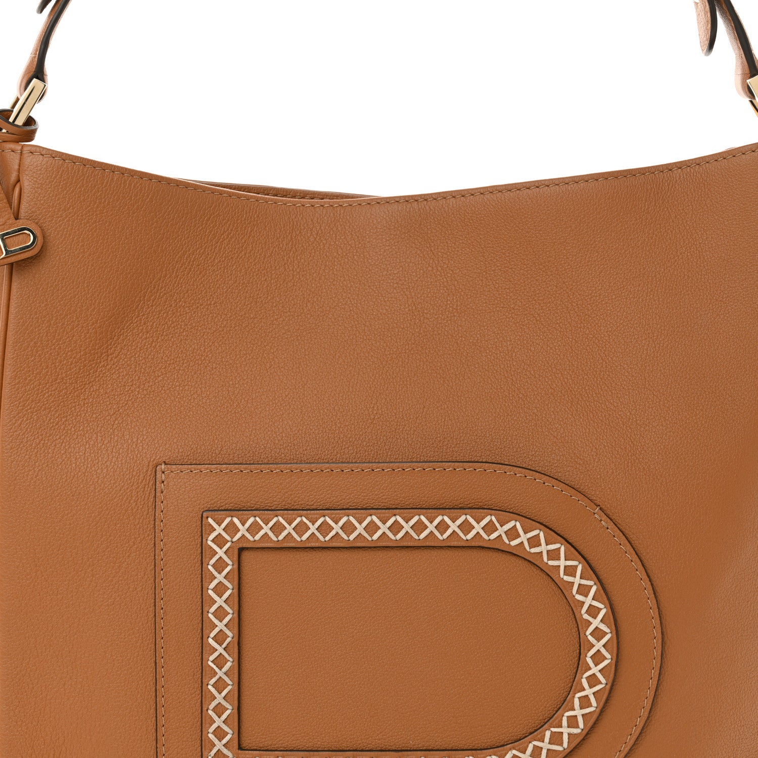 Delvaux Grained Calfskin Pin Surpique Bucket Vegetal Ivory 8 of 10