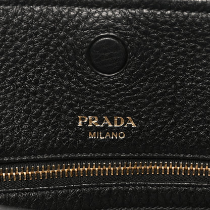 Prada Vitello Daino Pocket Shopping Tote Black 6 of 9