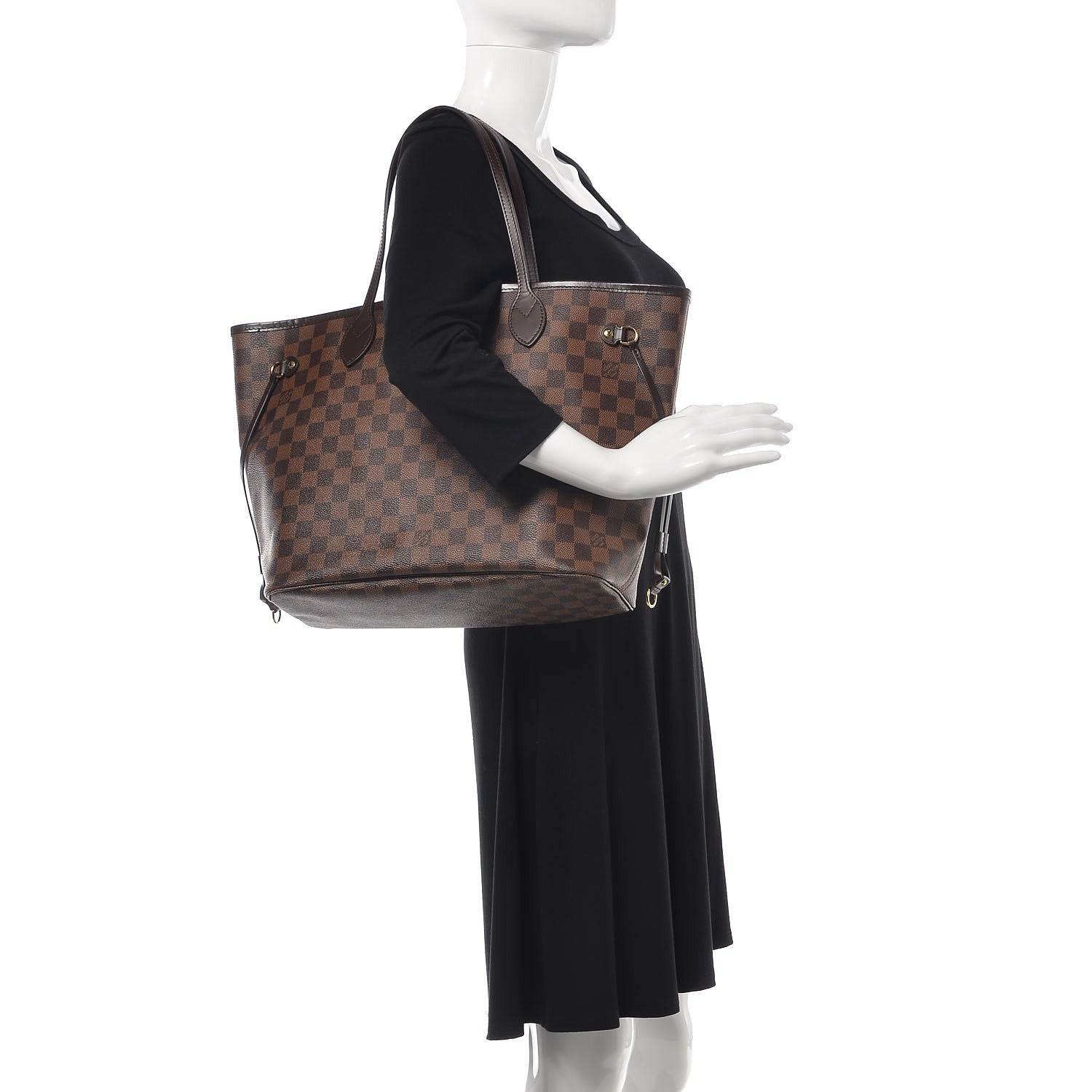 Louis Vuitton Damier Ebene Neo Neverfull MM Rose Ballerine 2 of 9