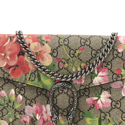 Gucci GG Supreme Monogram Blooms Mini Dionysus Chain Wallet Beige Multicolor Dry Rose 9 of 14