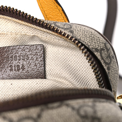 Gucci GG Supreme Monogram Mini Neo Vintage Double Zip Messenger Bag Beige New Acero Crop 7 of 10