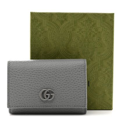 Gucci Dollar Calfskin Enamel Monochrome Medium GG Marmont Wallet Deep Grey 8 of 8