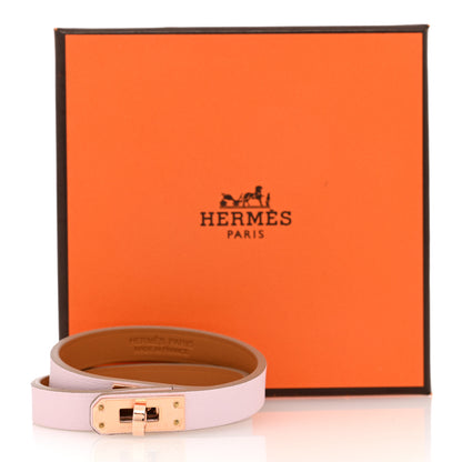 Hermes Swift Mini Kelly Double Tour Bracelet T1 Mauve Pale 6 of 6