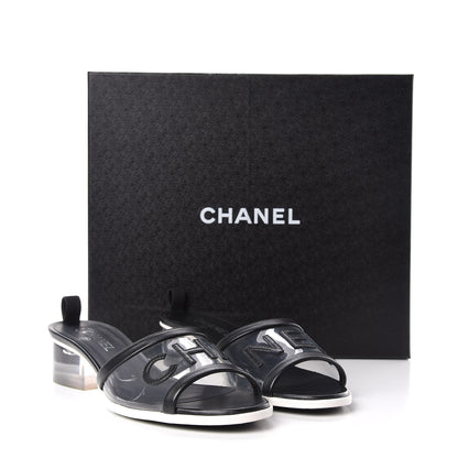 Chanel PVC Lambskin Logo Mules 41.5 Black 11 of 11