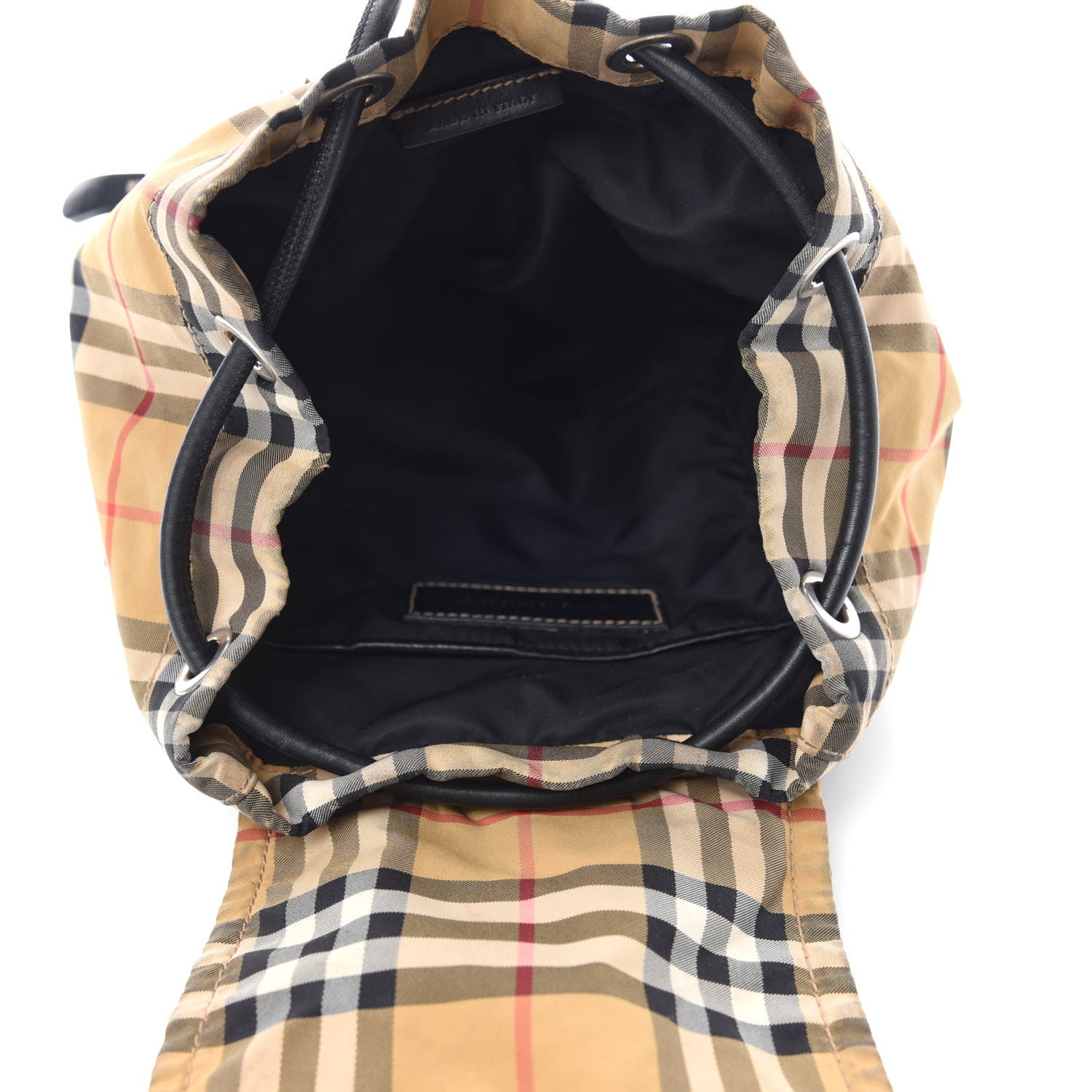 Burberry Nylon Vintage Check Small Rucksack Backpack Antique Yellow 5 of 13