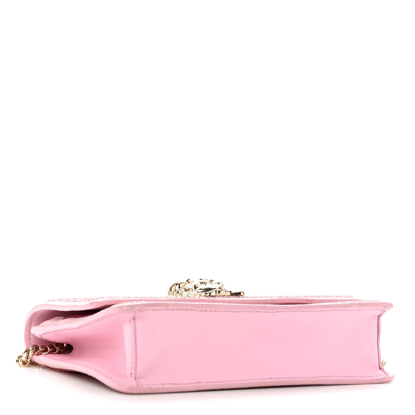Vitello Crystal Palazzo Evening Bag Pink