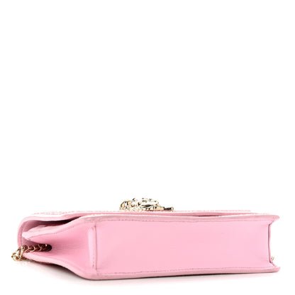 Versace Vitello Crystal Palazzo Evening Bag Pink 4 of 10