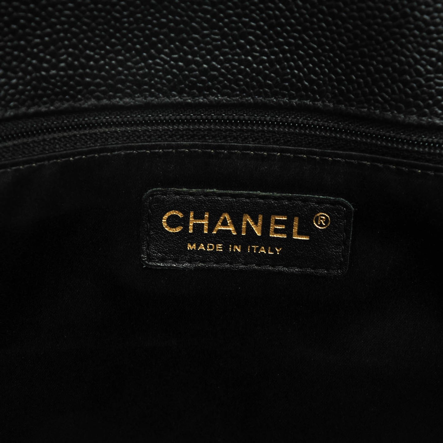 Caviar Quilted Grand Shopping Tote GST Black