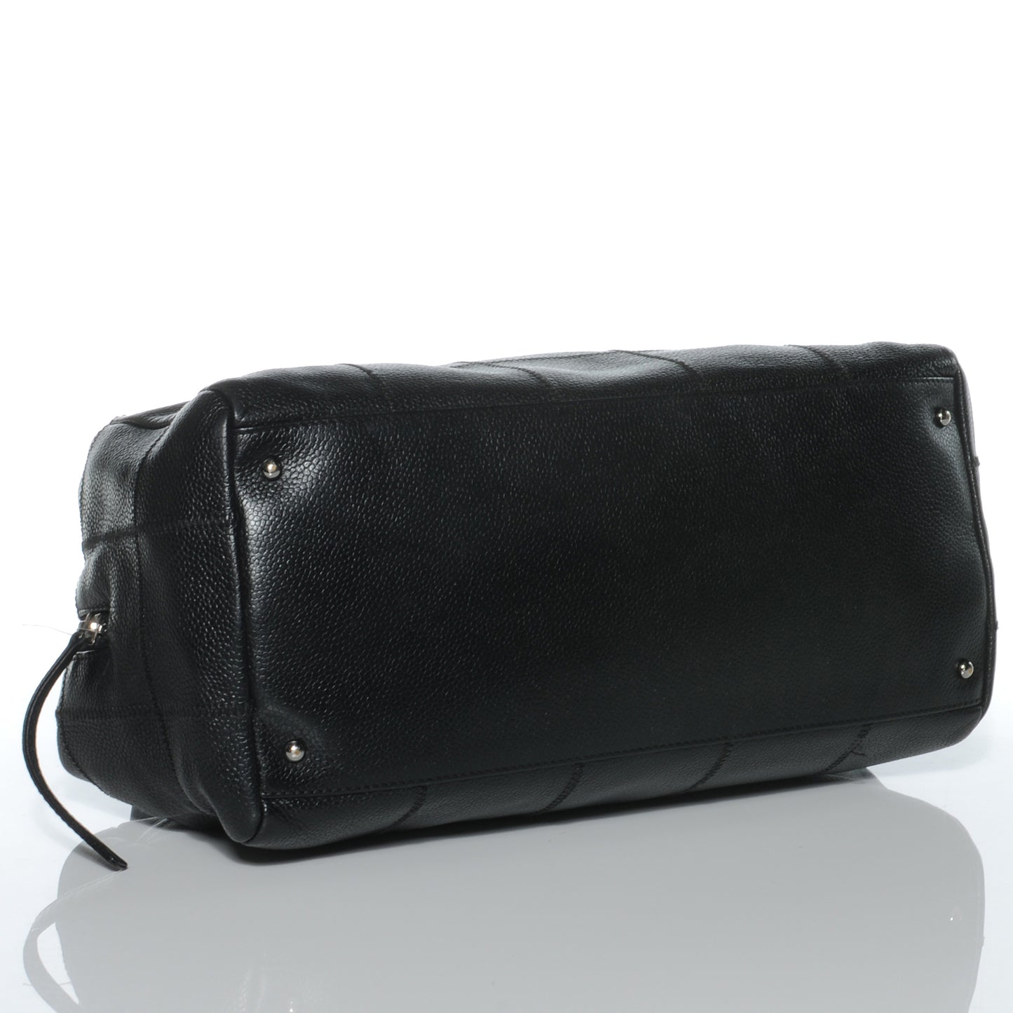 Caviar Square Stitched Tote Black