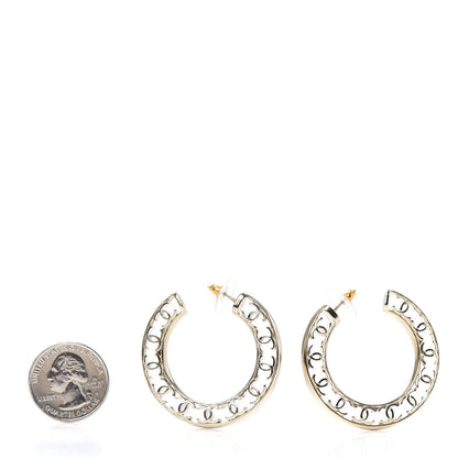 Chanel CC Hoop Earrings Gold 2 of 5
