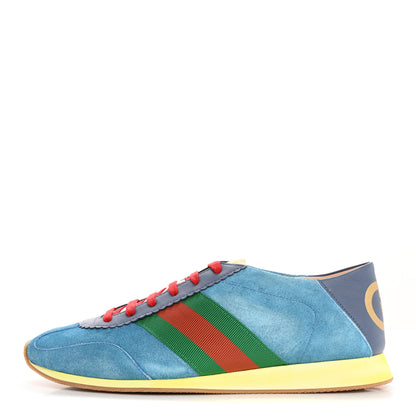 Gucci Suede Web Mens Rocket Sneakers 9 Bright Splash Thunder 1 of 10