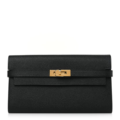 Hermes Epsom Kelly Longue Wallet Black 1 of 7
