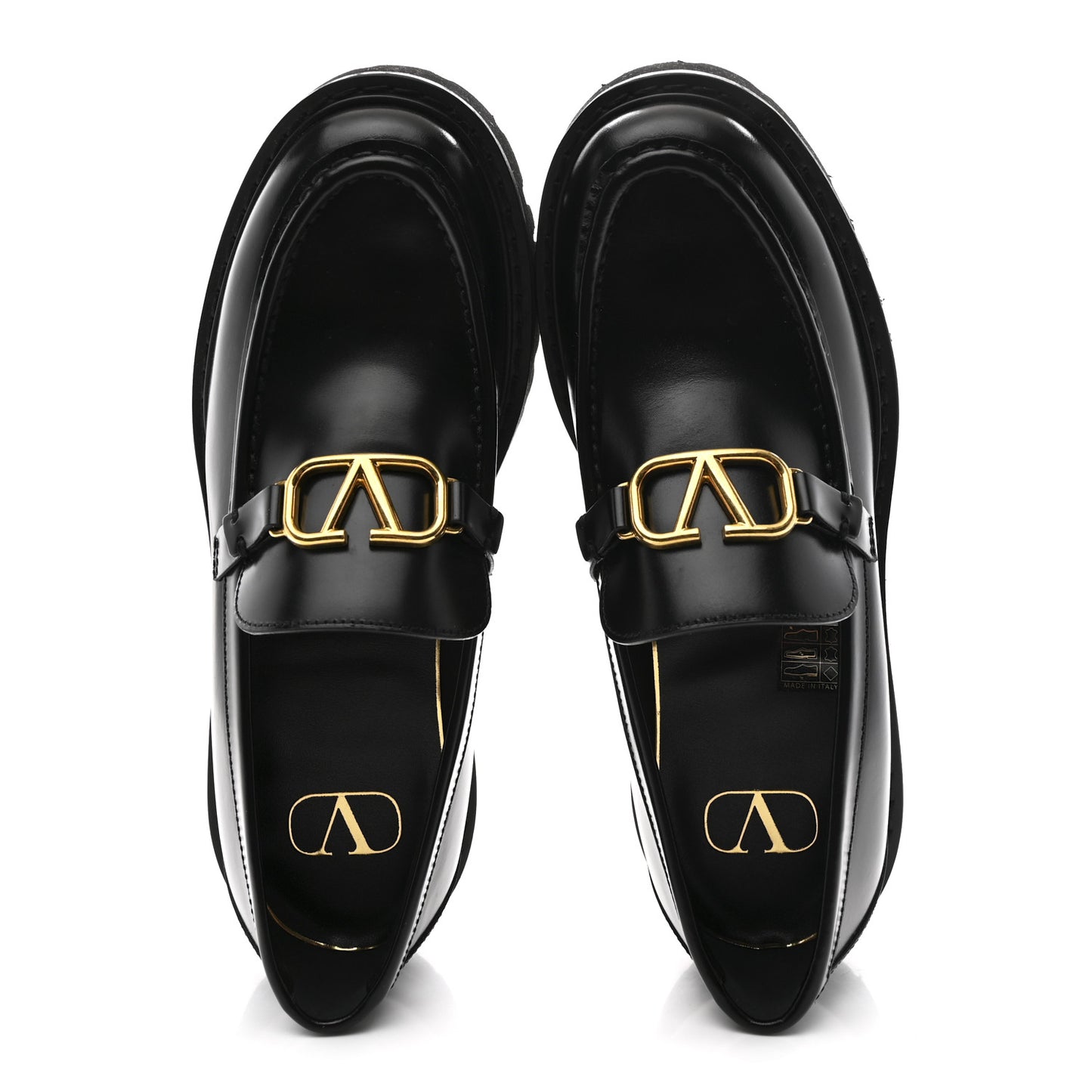 Calfskin Vlogo Loafers 37.5 Black