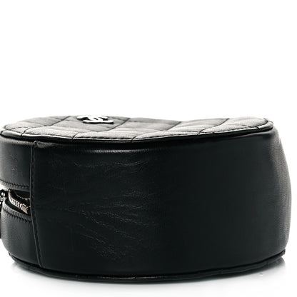 Chanel Lambskin Quilted Round Clutch With Chain Black 4 of 8