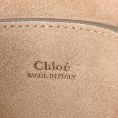 Chloe Suede Calfskin Small Faye Shoulder Bag Motty Grey 6 of 10