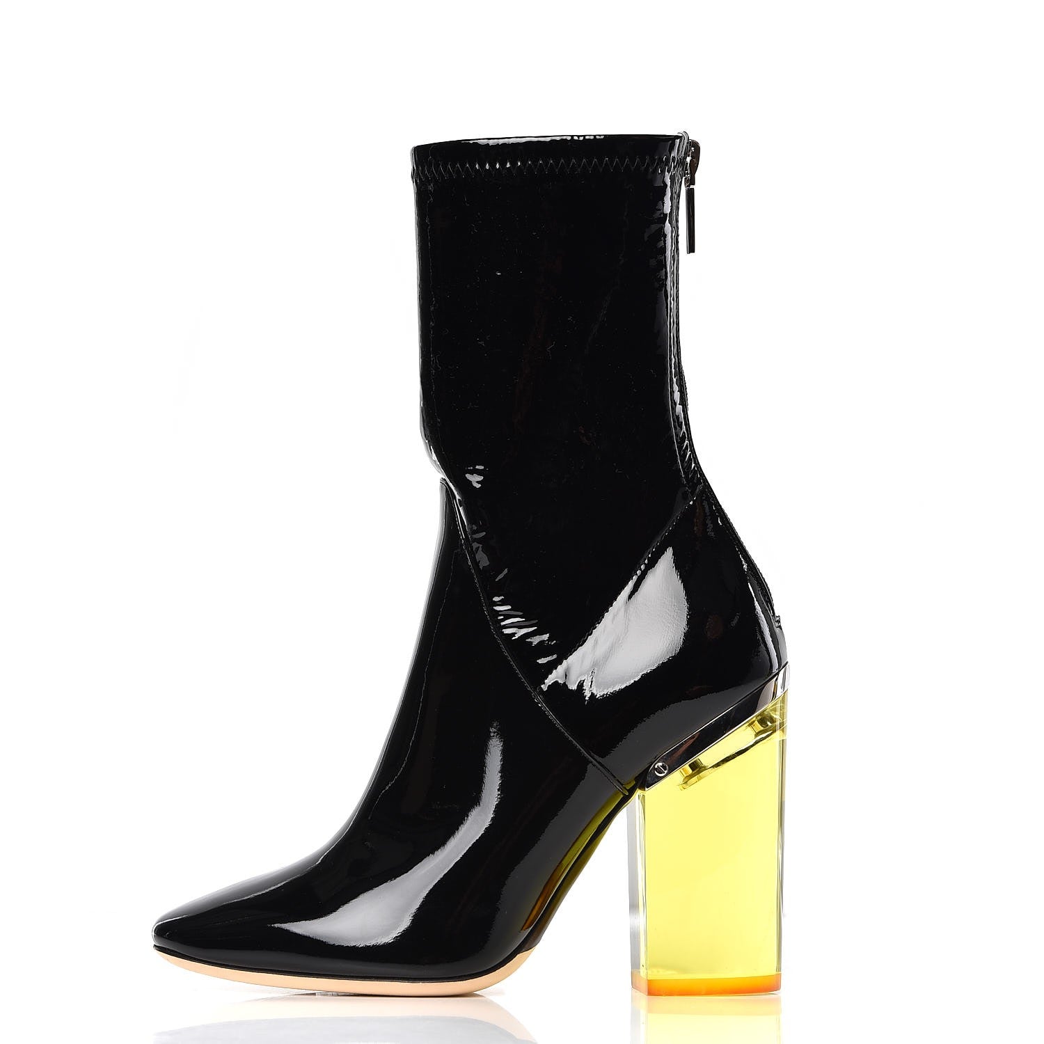 Christian Dior Patent Lucite Crystal Short Boots 35 Black 1 of 9