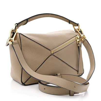 Loewe Grained Calfskin Small Puzzle Bag Sand 3 of 9