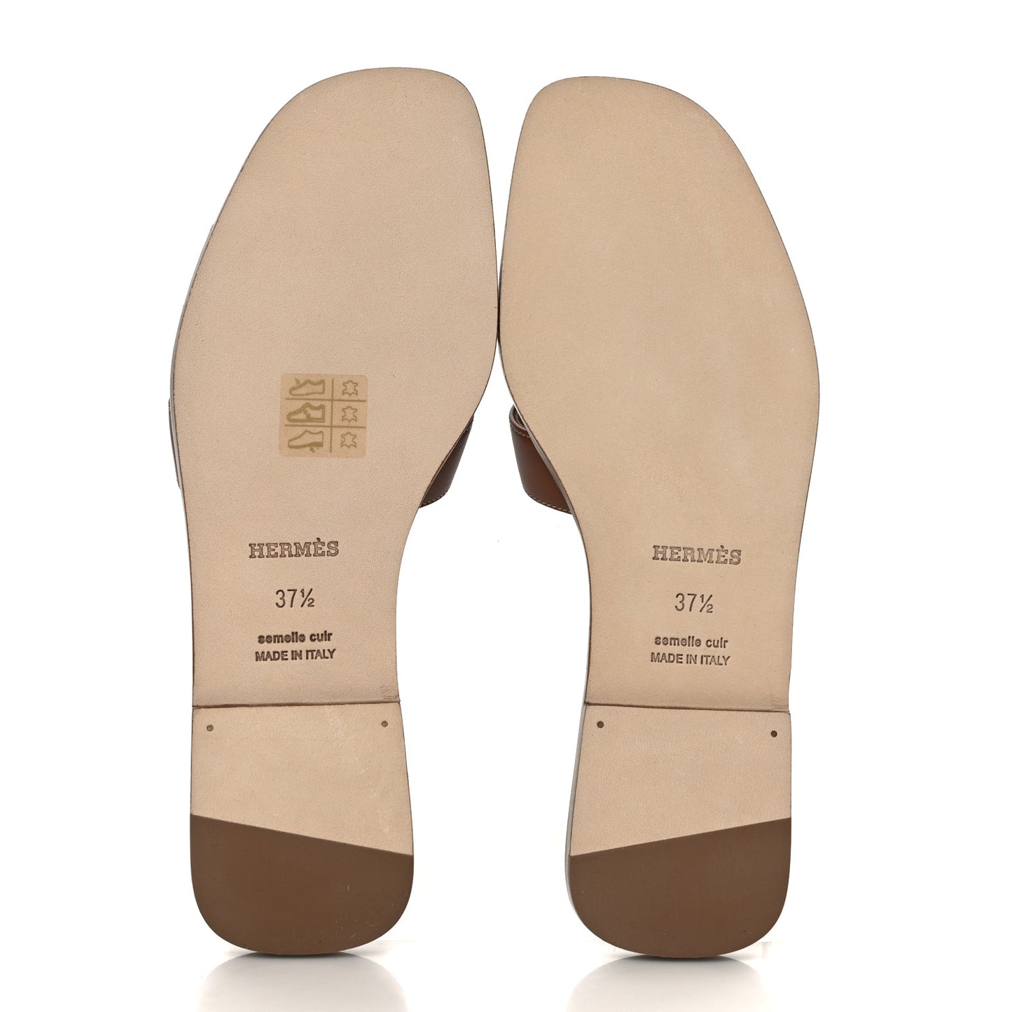 Box Calfskin Oran Sandals 37.5 Gold