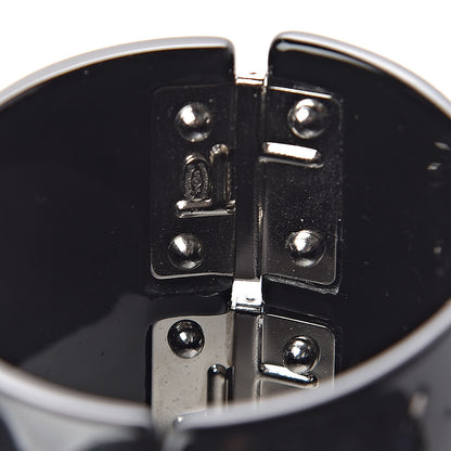 Chanel Resin Crystal CC Bow Wide Cuff Black 4 of 5
