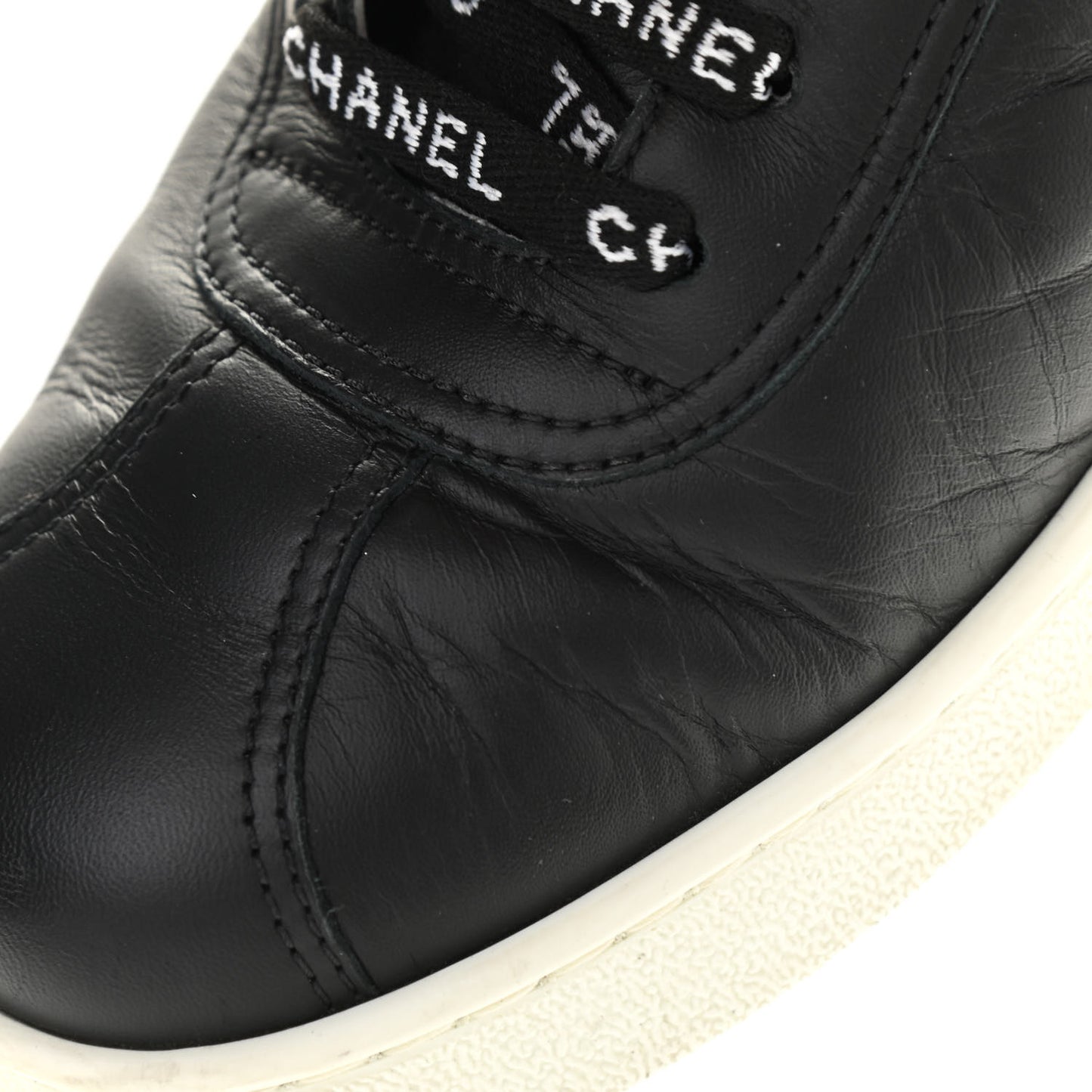 Calfskin CC Womens Sneakers 40 Black