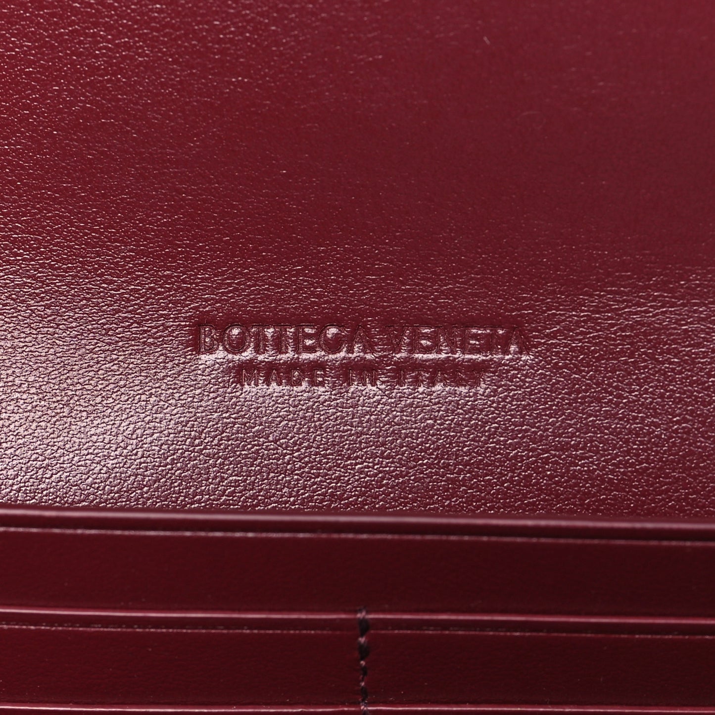 Nappa Intrecciato Flap Wallet Bordeaux