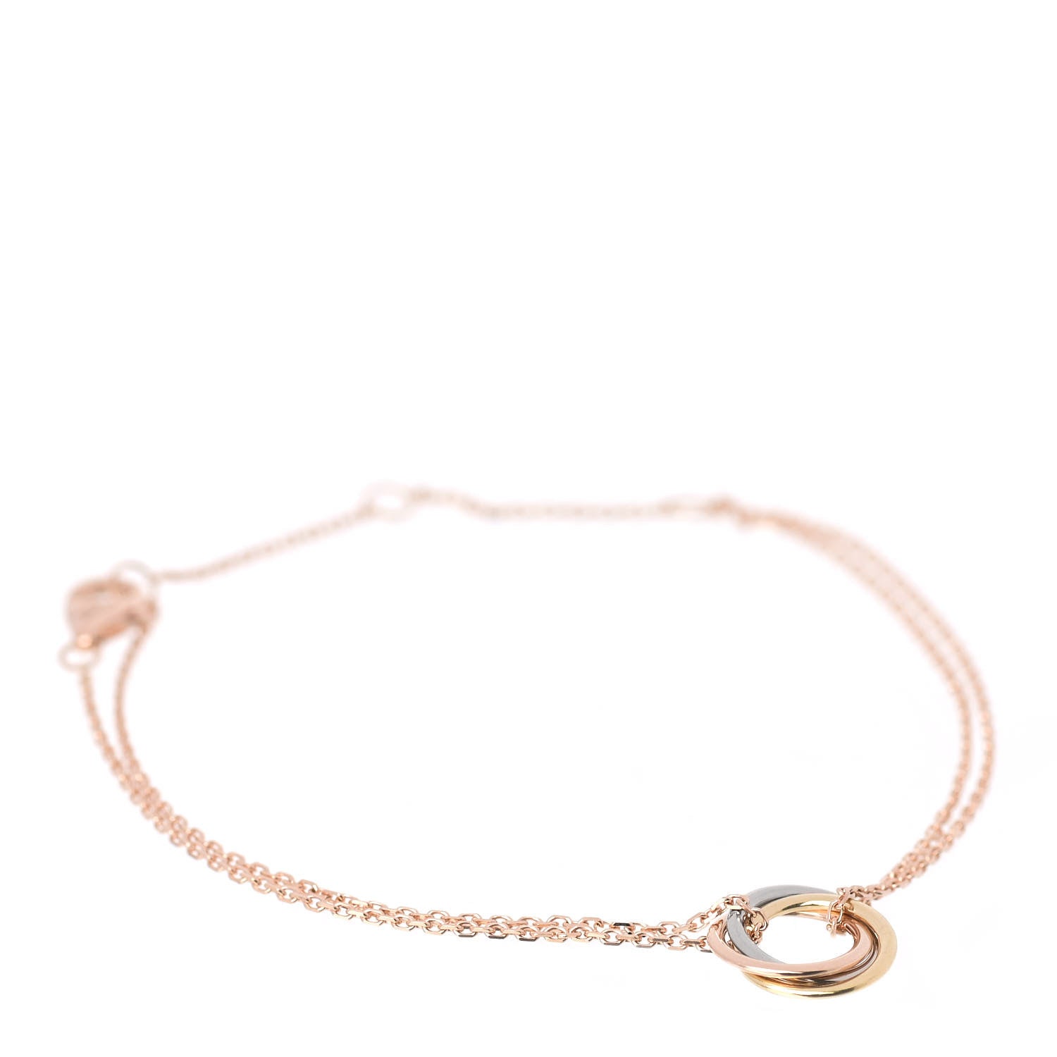 Cartier 18K Pink Yellow White Gold Trinity Bracelet 1 of 6