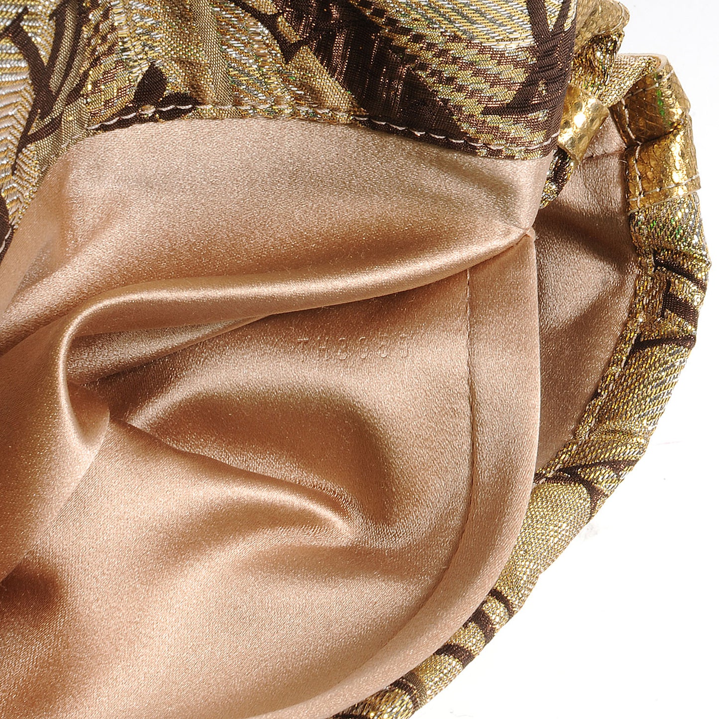 Monogram Brocade Thalie Clutch Gold