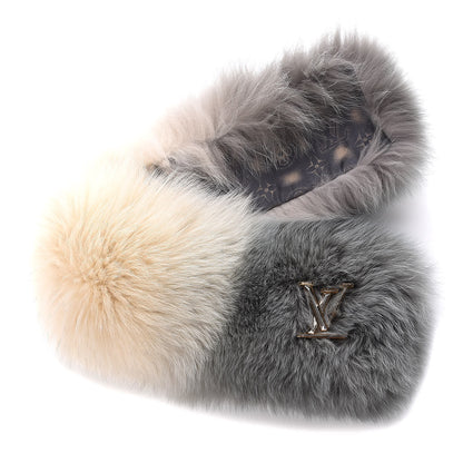 Louis Vuitton Nathalia Fox Fur Scarf Grey 1 of 5