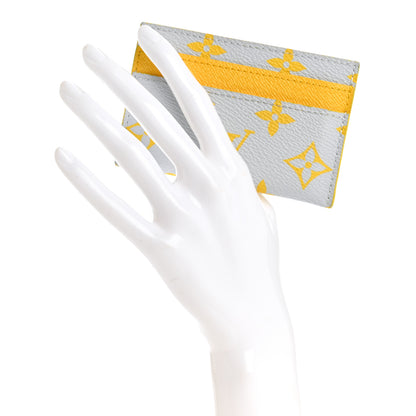 Louis Vuitton Monogram Glow Double Card Holder Gray Yellow 2 of 7