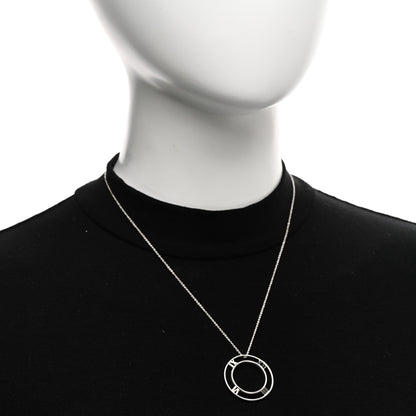 Tiffany Sterling Silver Large Atlas Open Pendant Necklace 2 of 4