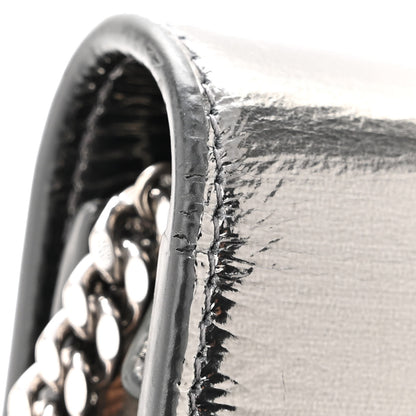 Saint Laurent Metallic Crackled Calfskin Kate Monogram Tassel Chain Wallet Antracite Black 15 of 16