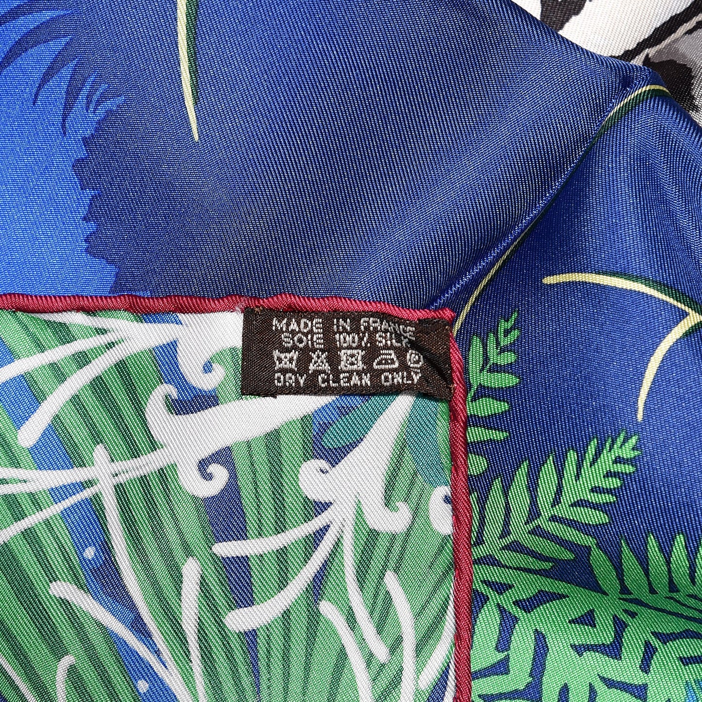 Silk Tyger Tyger Scarf 90 Bleu Dur Vert Gris