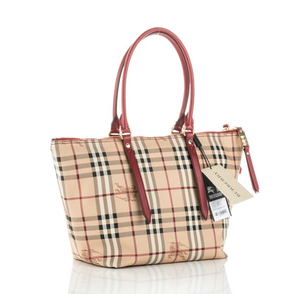 Burberry Haymarket Check Small Salisbury Tote Military Red 3 of 7