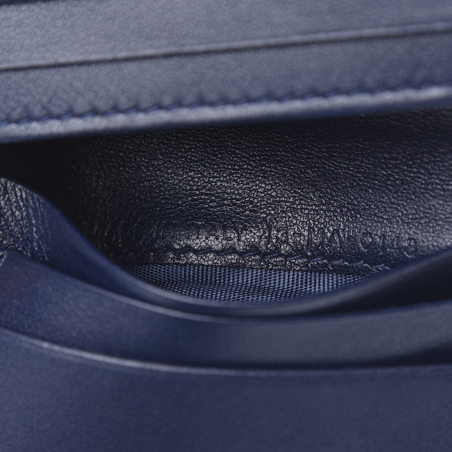 Lambskin Cannage Mini Lady Dior Wallet Navy