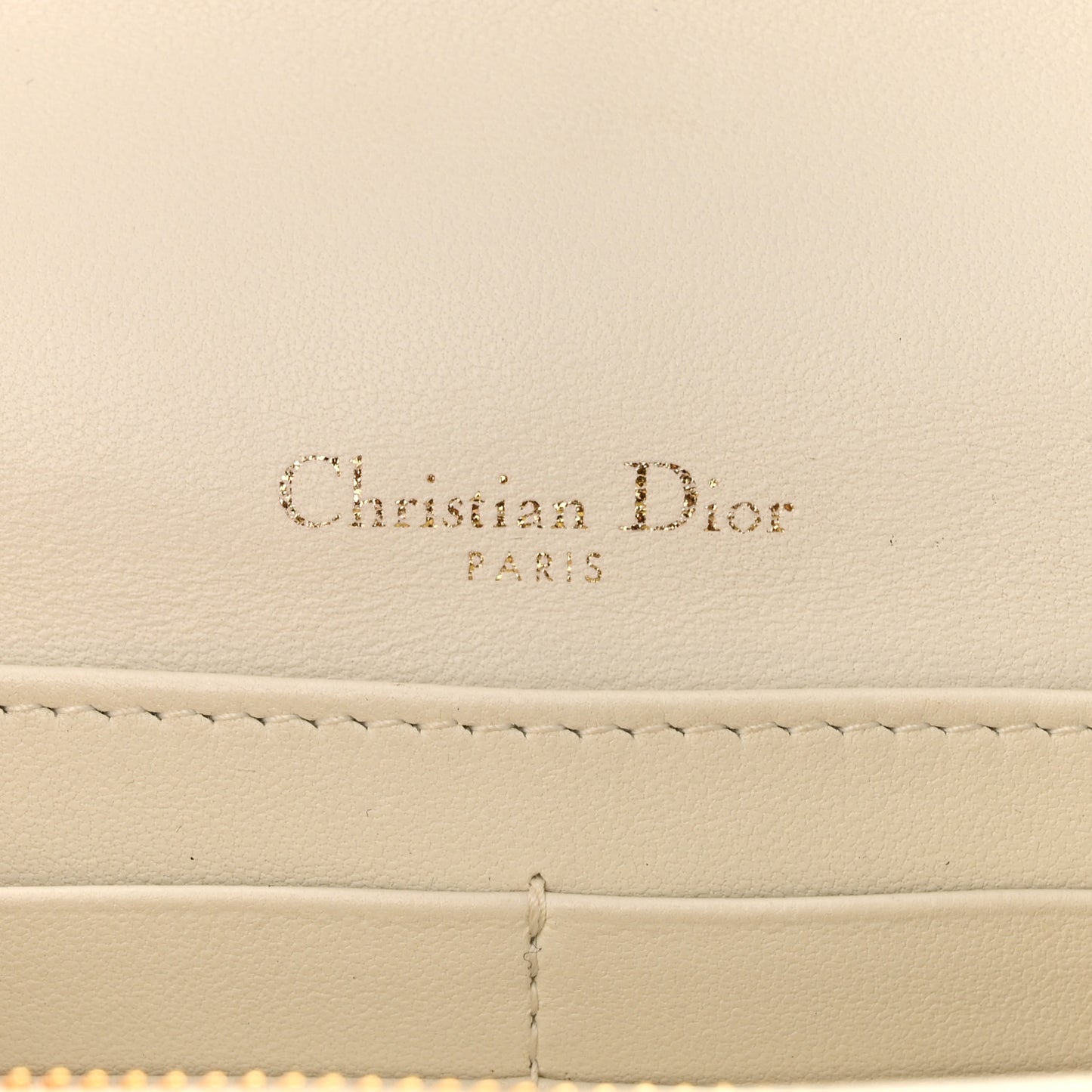 Lambskin Cannage Chain My Dior Daily Chain Pouch Latte
