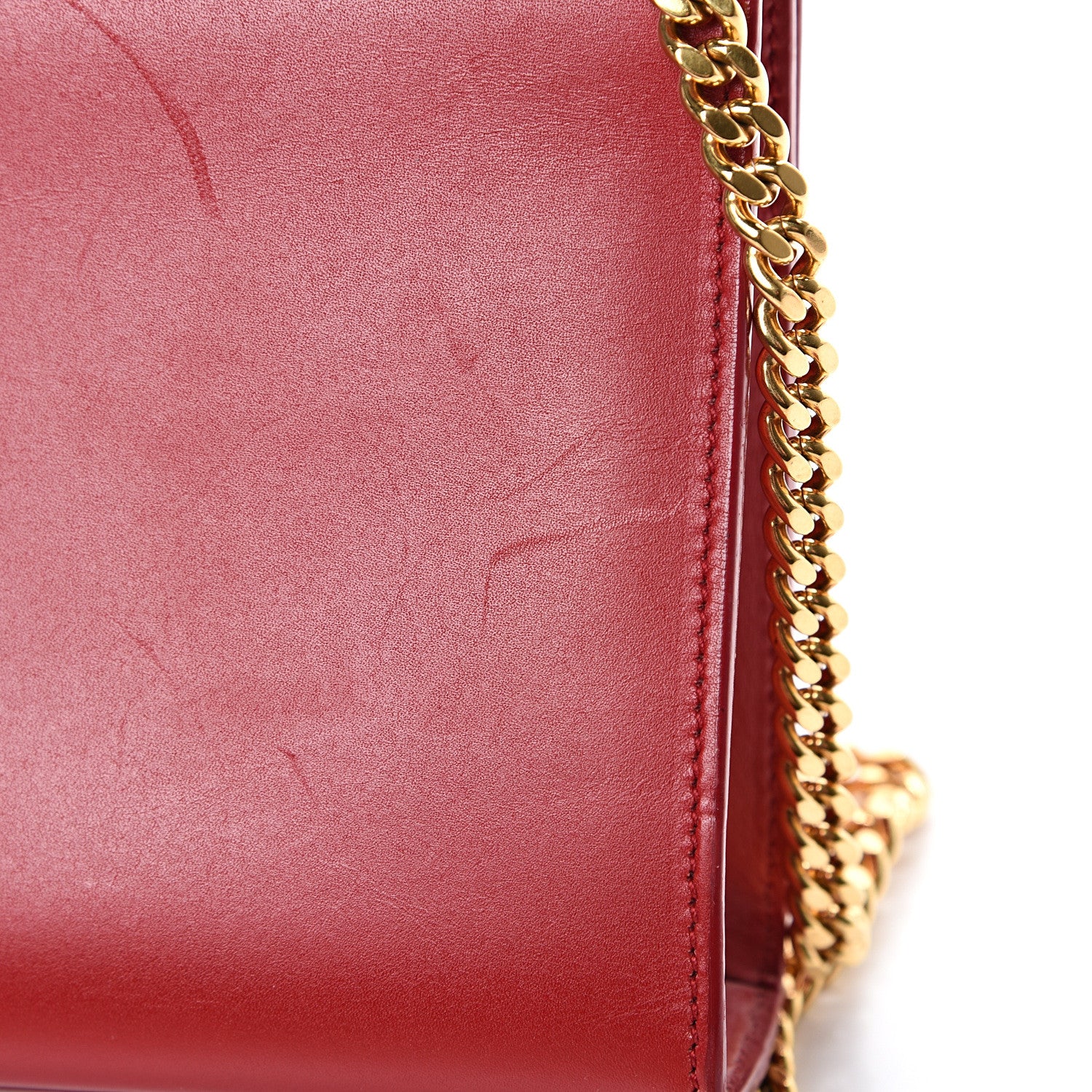 Saint Laurent Smooth Calfskin Medium Classic Monogram Kate Tassel Satchel Lipstick Red 17 of 19