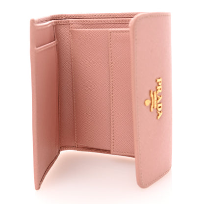 Prada Saffiano Metal Tri-Fold Wallet Orchidea 5 of 10